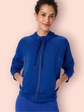 SPANX AirEssentials Cerulean Blue Full Zip Hoodie